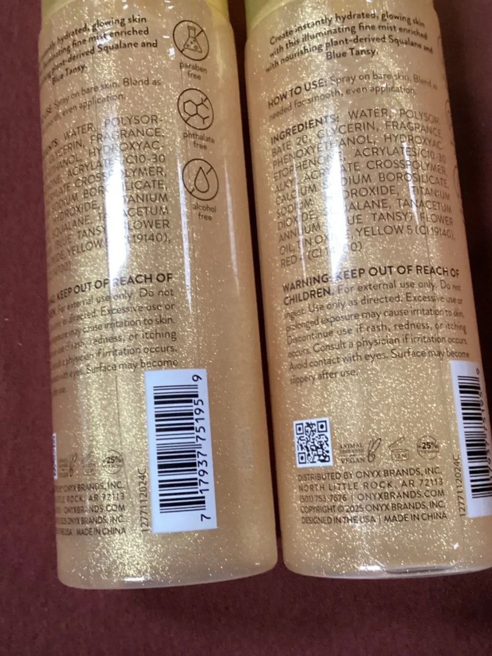 Onyx Professional Sandalwood Vanilla Hydrating Body Shimmer Mist Bundle
